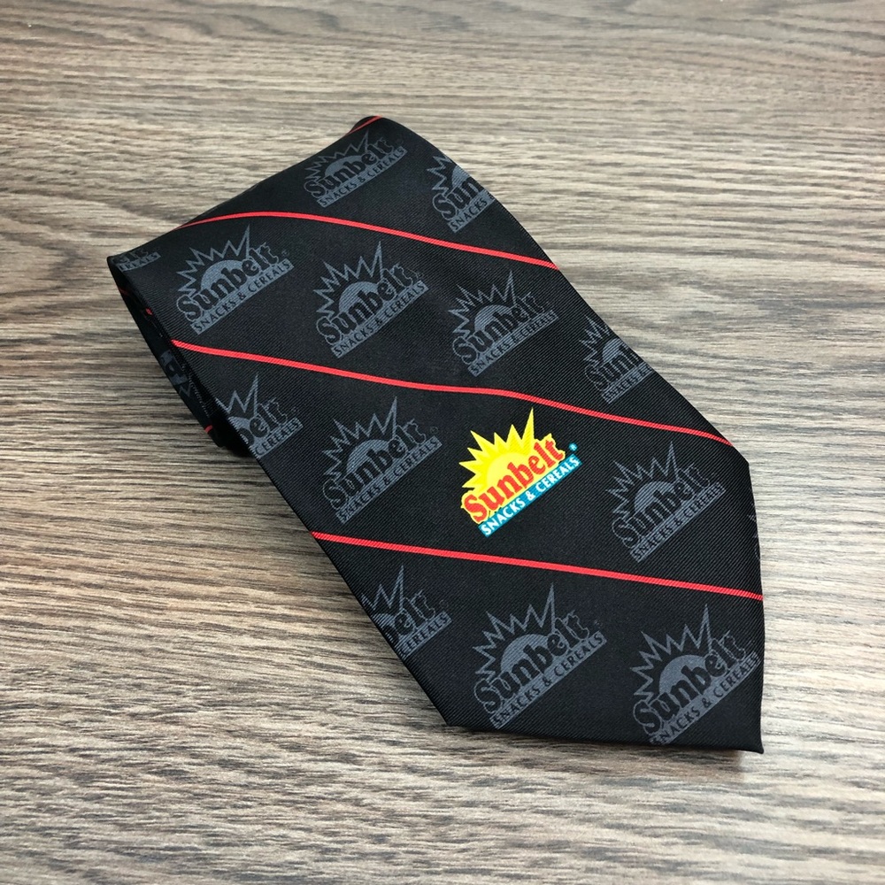 McKee Black Sunbelt Snack Foods Stripe Tie